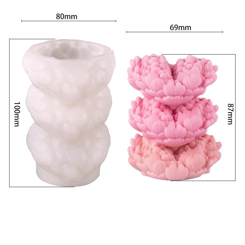 

Силиконовая форма для свечей в виде сердца с розой, 3D форма для мыла из гипса и смолы, инструмент для выпечки шоколадного торта своими руками, свадебный подарок