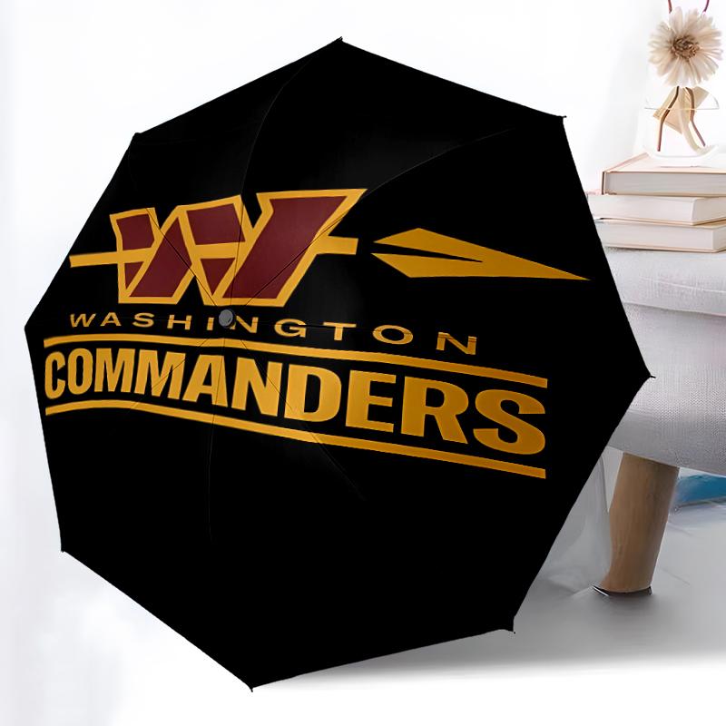 Printed Washington Commanders Folding Umbrella,Outdoor,Leisure,And Travel Umbrella,Durable Umbrella Fabric,Birthday And Holiday Gift