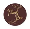 Darling Souvenir Round 45 Pcs Leaf Vines Thank You Stickers Black Wedding Envelope Seal-1.6