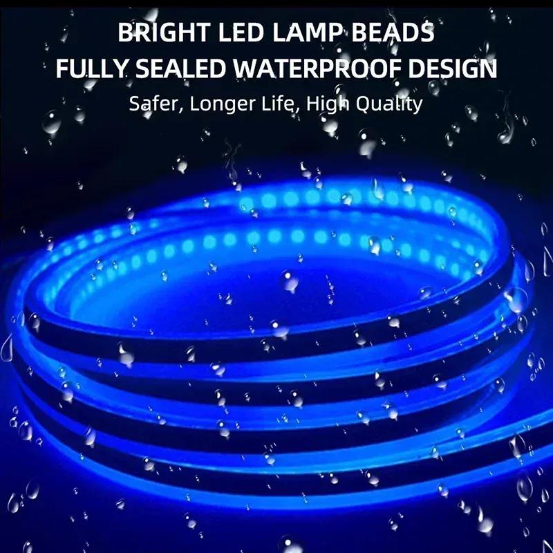 LED Car Hood Atmospheric Light Bar Waterproof Car Exterior Decorative Lighting Decorative Headlights Ambient Light 12V Universal