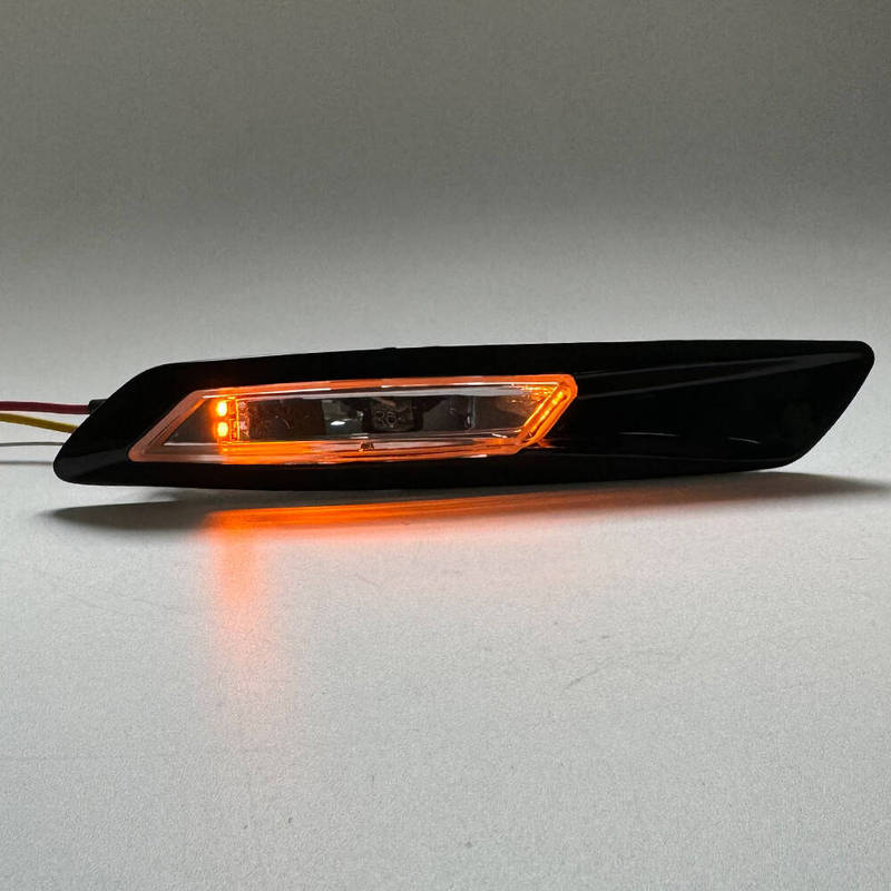 2pcs Door Side Indicator Turn Signal Light 63137154167 63137154168 Gloss Black Chrome For BMW 5 Series F10 F11 2010 2011 2013