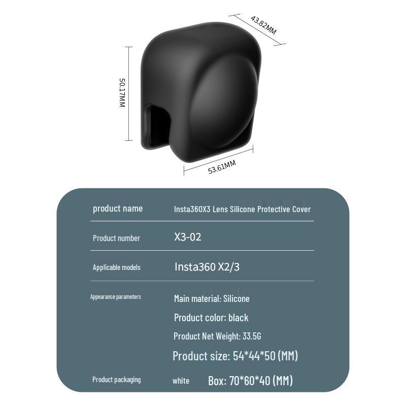 Insta360 X3/X4 Panorama-Actionkamera Objektivschutz Silikonhülle