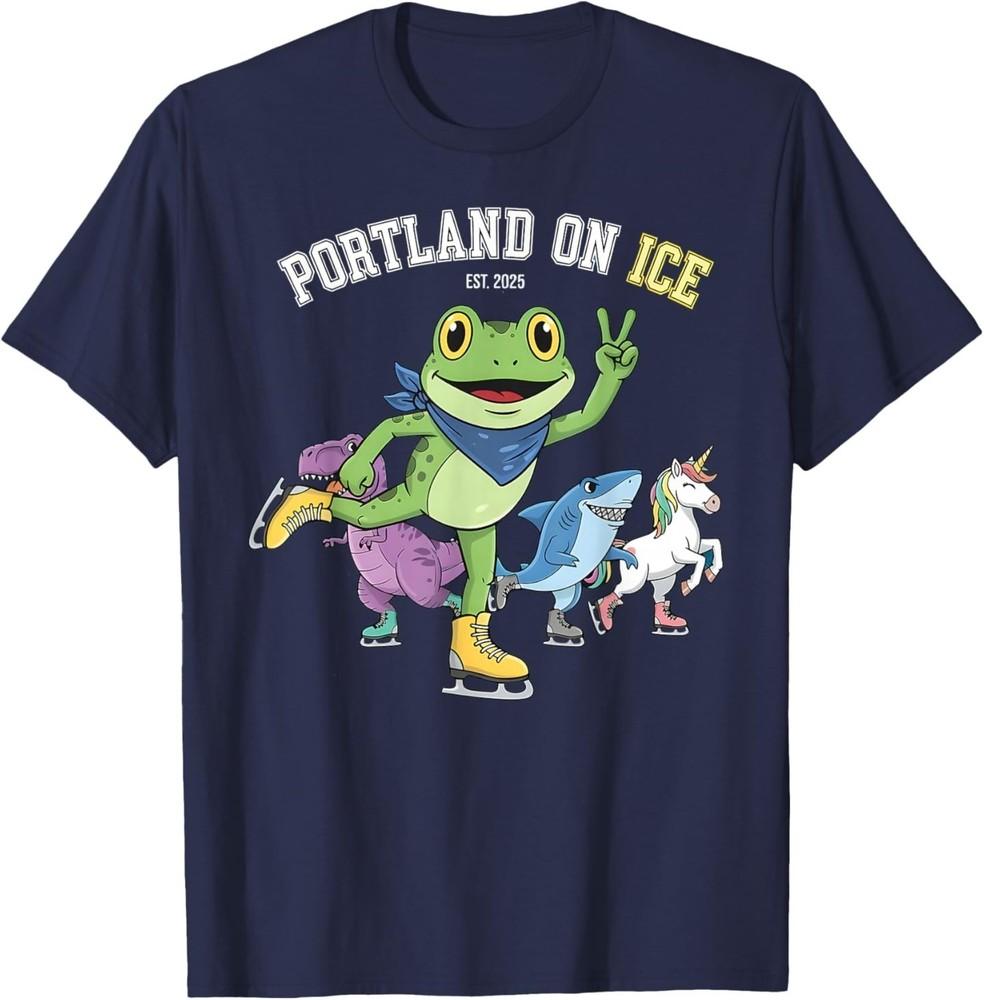 

Funny Portland on I.C.E. Portland Frog Meme T-Shirt 3XL