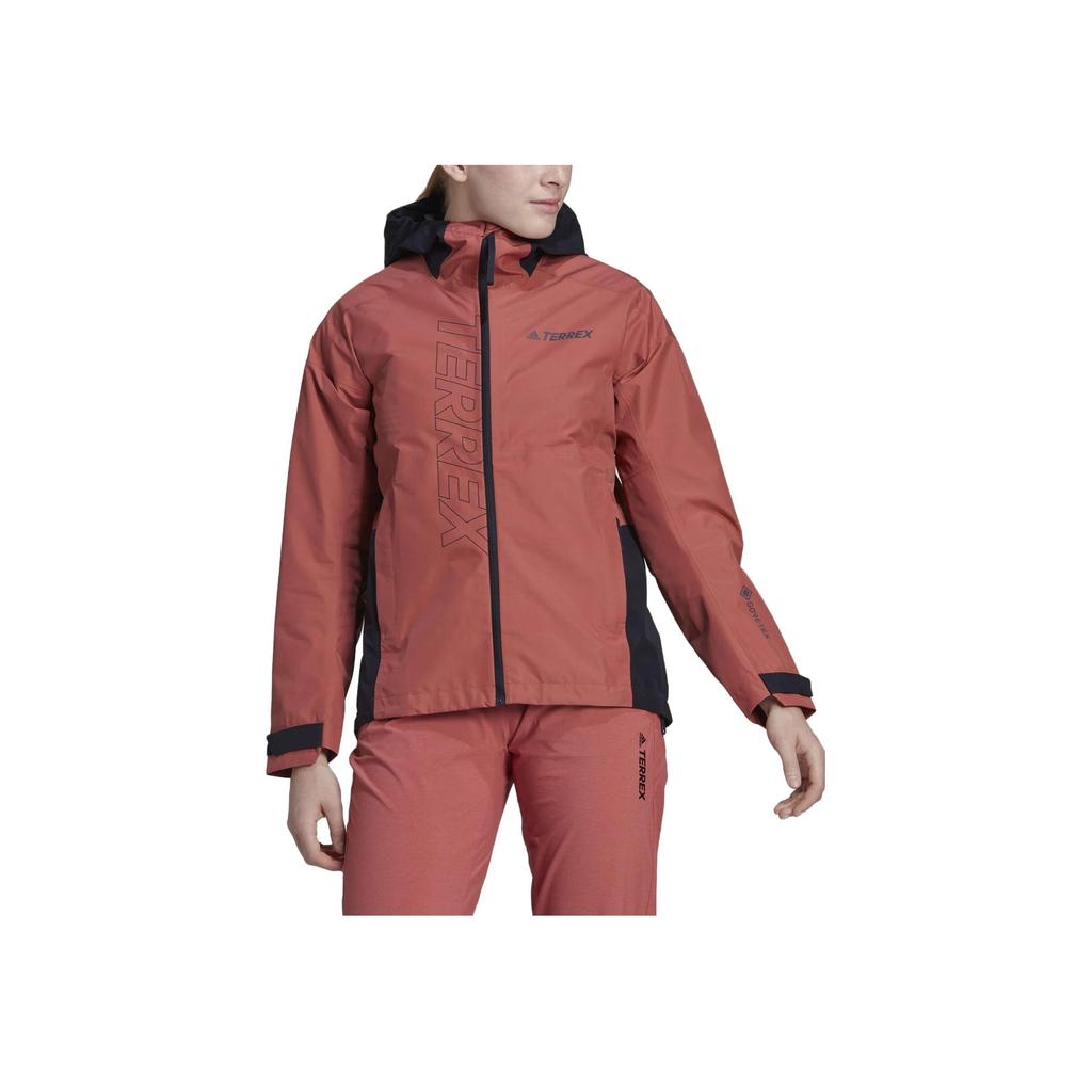 Adidas Letter Logo Print Outdoor Hiking Jacket Women Jacket Red HH9174