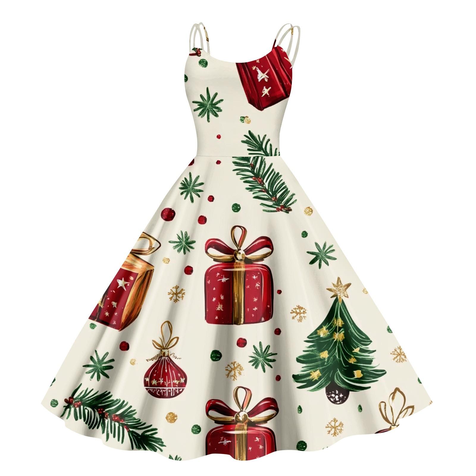 

Женское рождественское платье со снежинками и сексуальным облегающим принтом с открытыми плечами в стиле панк-ретро XXL