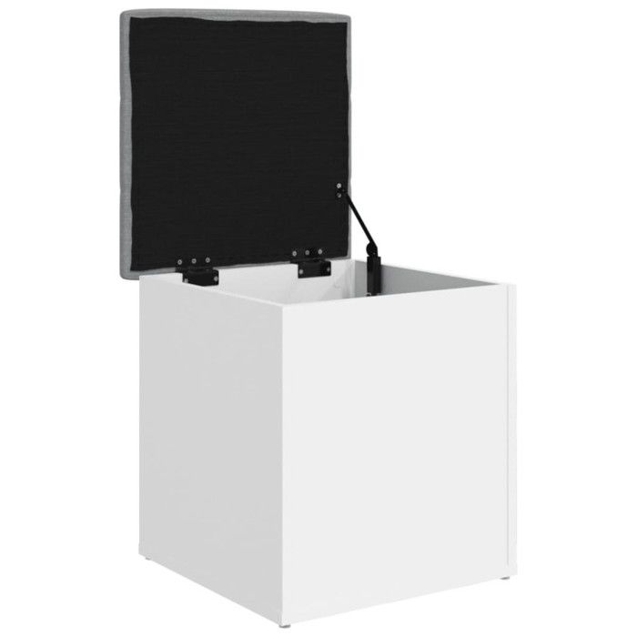VidaXL Storage Bench, Storage Chest with Cushion, Organizer for Clothes Toys Hallway Living Room, Modern, White 835033
