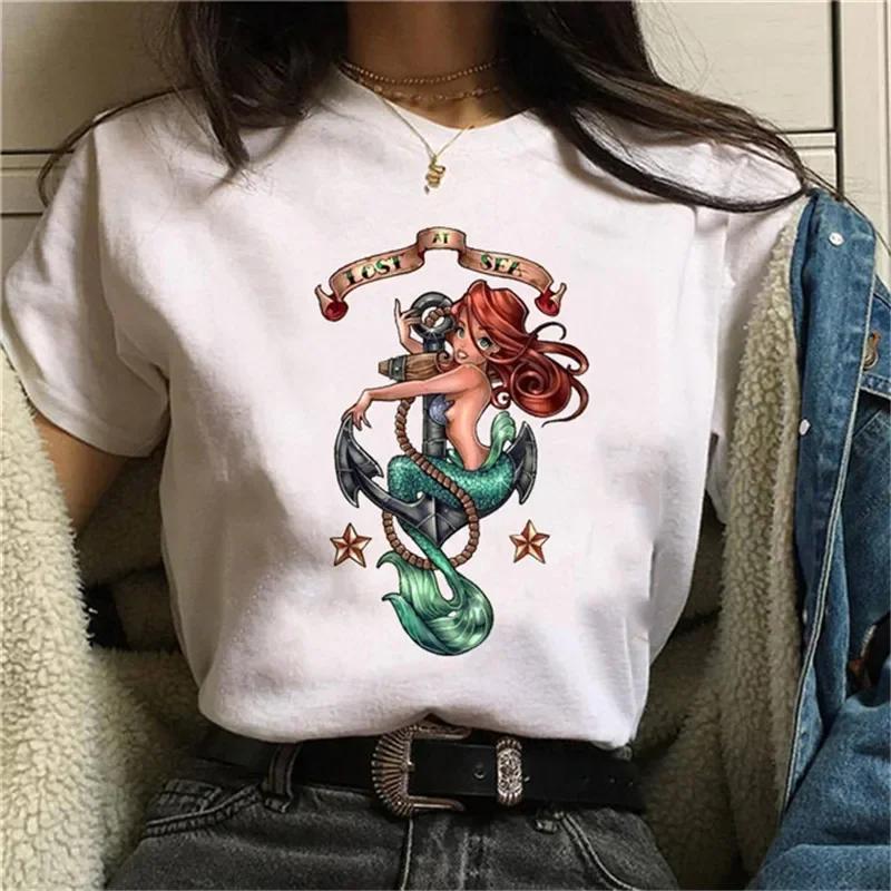 T-shirt Unisex New Punk Princess Jasmine Printed Fashion T Shirts 90s Kawaii Graphic Tops Harajuku O Neck Tee