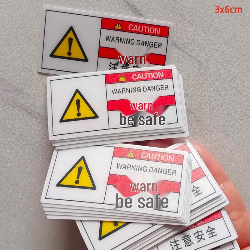 PVC Electric Shock Hazard Warning Sign for Mechanical Equipment