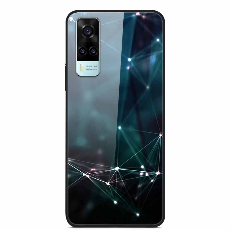 For vivo Y53S 4G Case Y31 2021 Tempered Glass Hard Back Case for vivo Y31 2021 Phone Cover Cat Bumper Fundas Capa For vivoY53 5G