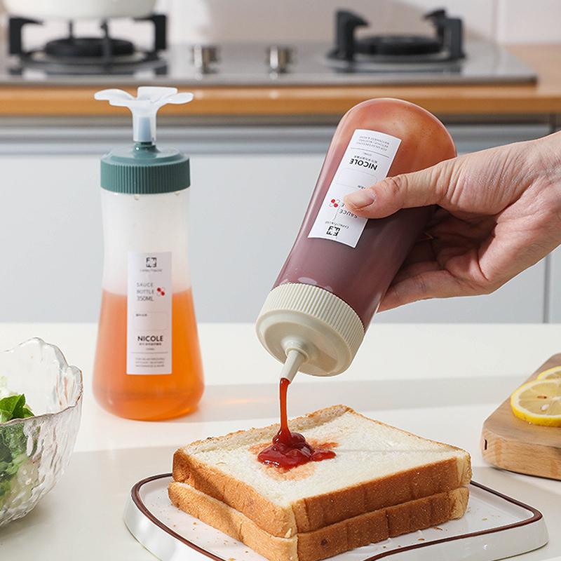 Squeeze Bottles Salad Dressing Container 350ML For Sauce Ketchup Salad BBQ Sauce Syrup Honey Dispenser Kitchen Supplies