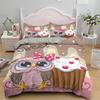 Cartoon Owl Duvet Cover for Boys Girls Teens Room Decor Kawaii Wild Animals Comforter Cover Wildlife Bird Twin King Bedding Set