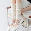 Ballet-Inspired Fishnet Double-Needle Footed Socks: Slimming, Stylish Women's Calf-Defining Slouch Socks