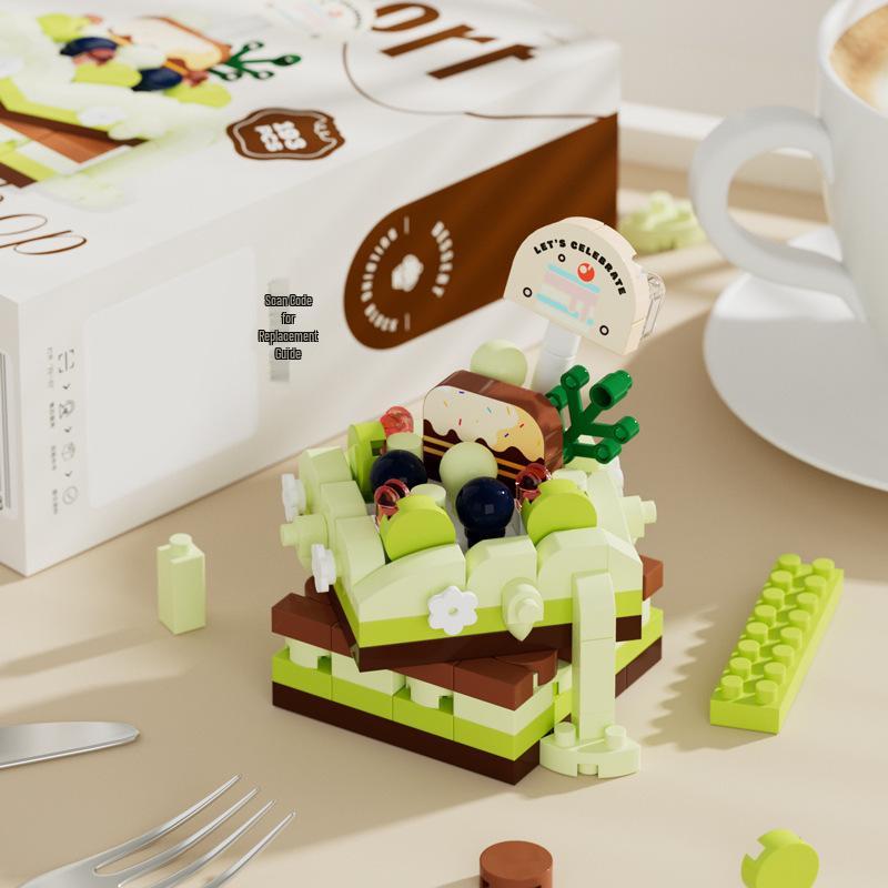 Handmade Strawberry Chocolate Lego Cake Building Toy - Children's Birthday Gift