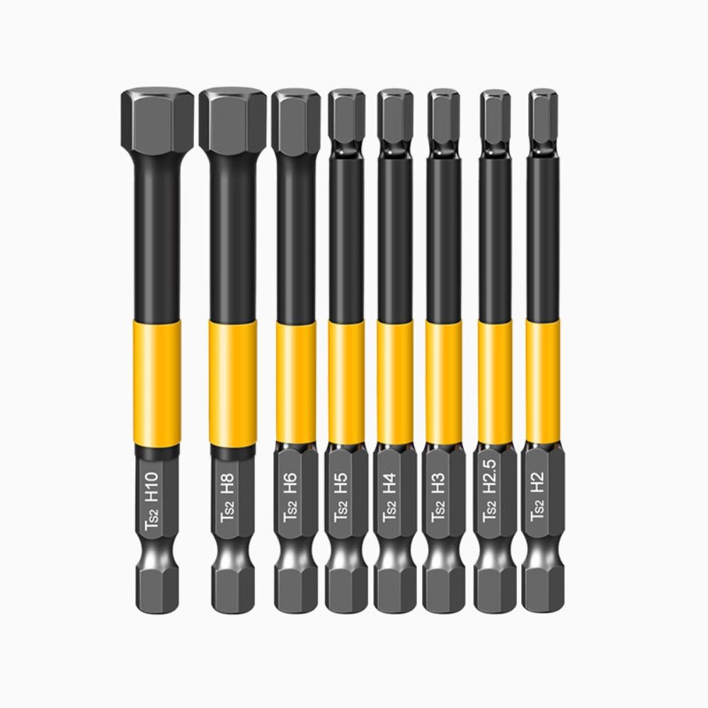 S2 Steel Internal Hex Bit High Hardness Magnetic Screwdriver Bit for Pneumatic Screwdriver