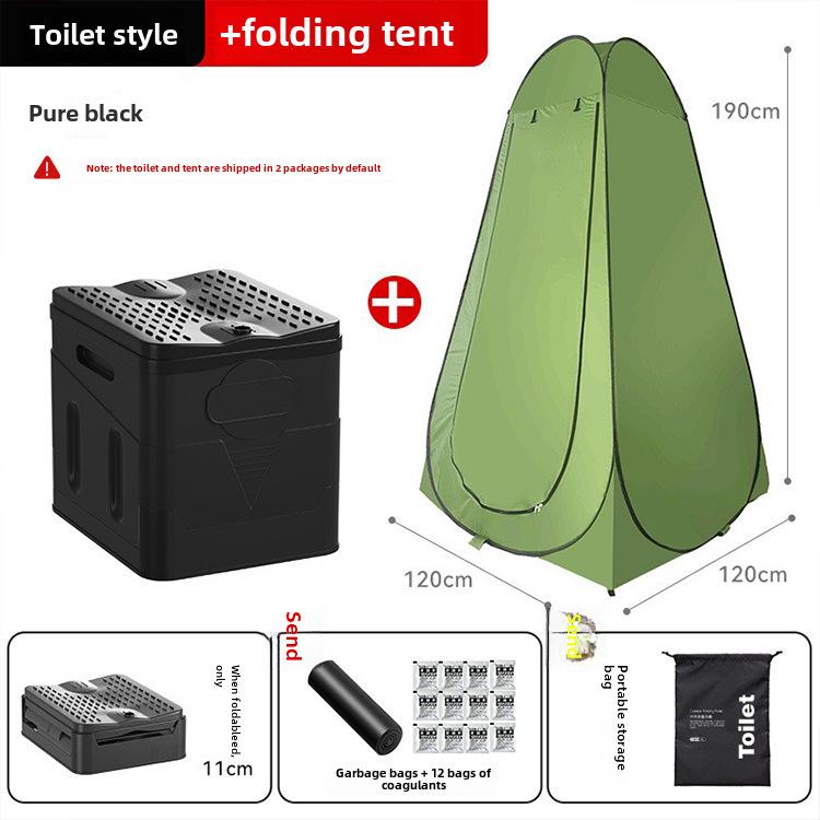 Toaletă Portabilă Pliabilă Inodoră pentru Camping, Autocălătorie și Urgențe - Potrivită pentru Adulți și Copii