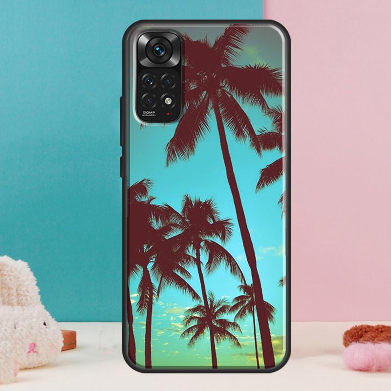 Summer Beach Sunset Palm Tree Case For Xiaomi Redmi Note 14 13 12 Pro 11 9 10 9S 10S 11S 12S Redmi 14C 13C 10C 12C Cover