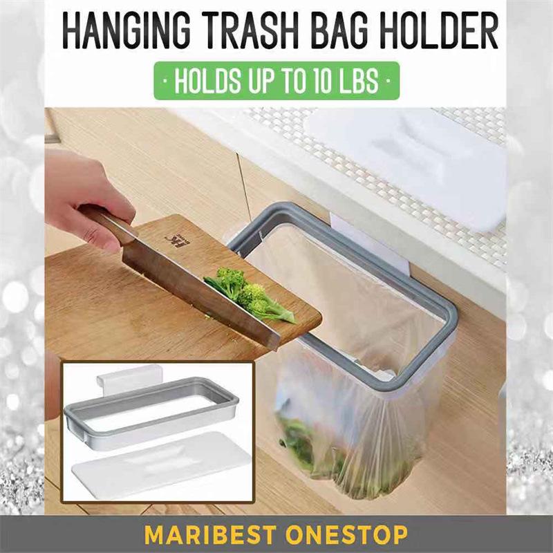 Attach-A-Trash: Cabinet Door Hanging Kitchen Garbage Rack