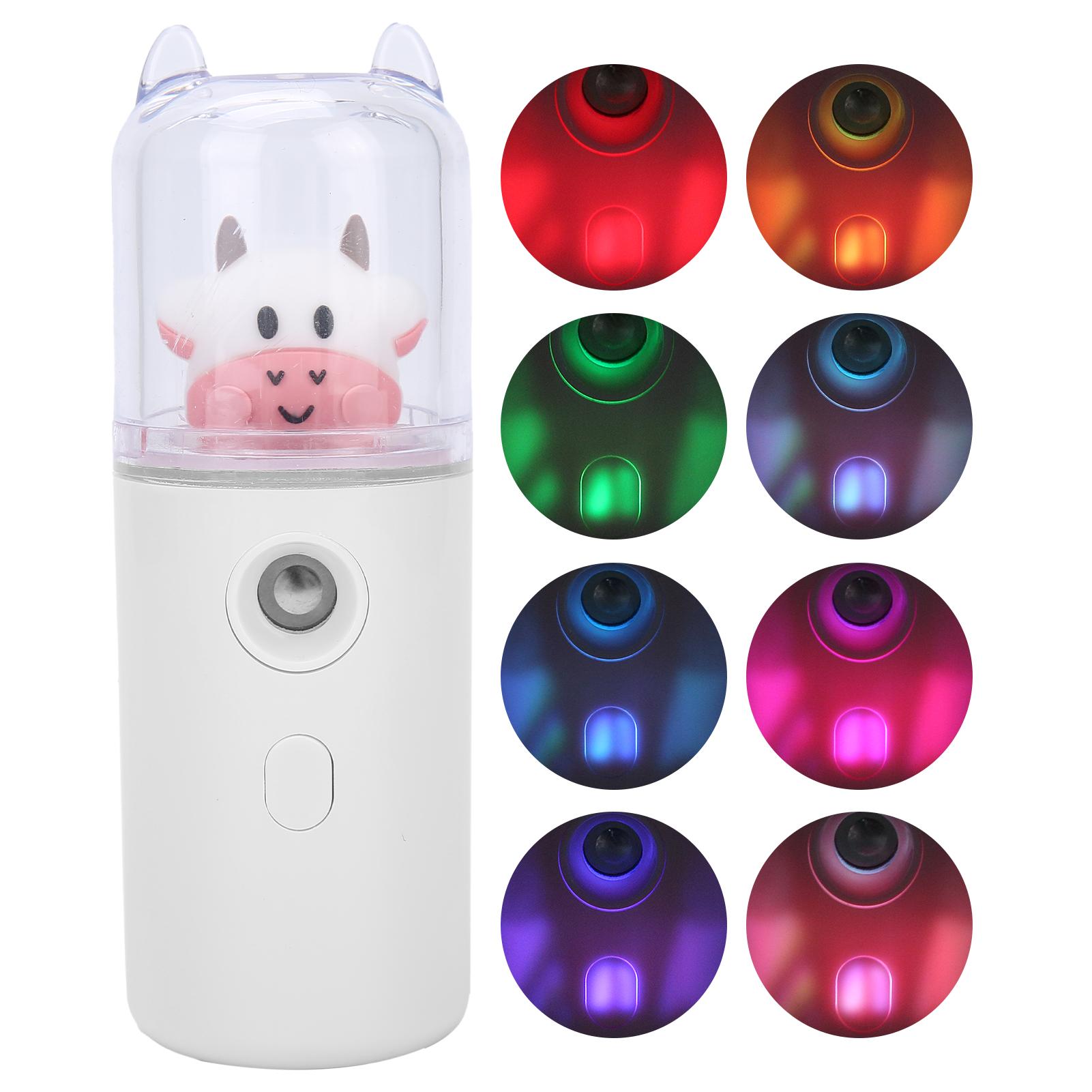 

Милый мультяшный животный распылитель для лица, портативный, для дома, офиса, увлажняющий спрей для кожи, белый белый