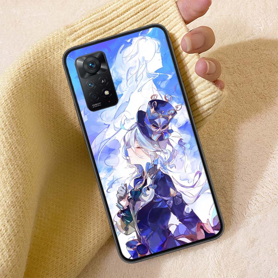 Cute Furina Genshin Impact Phone Case For Redmi Note 13 14 15 Pro Plus 12 13C 12C 15C 9 10 10C 9T 9C 9A TPU Soft Cover Clear Cel