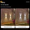 Super Bright Solar Dual-Directional Wall Washer Light - Waterproof Outdoor Villa Courtyard Decorative Spotlight