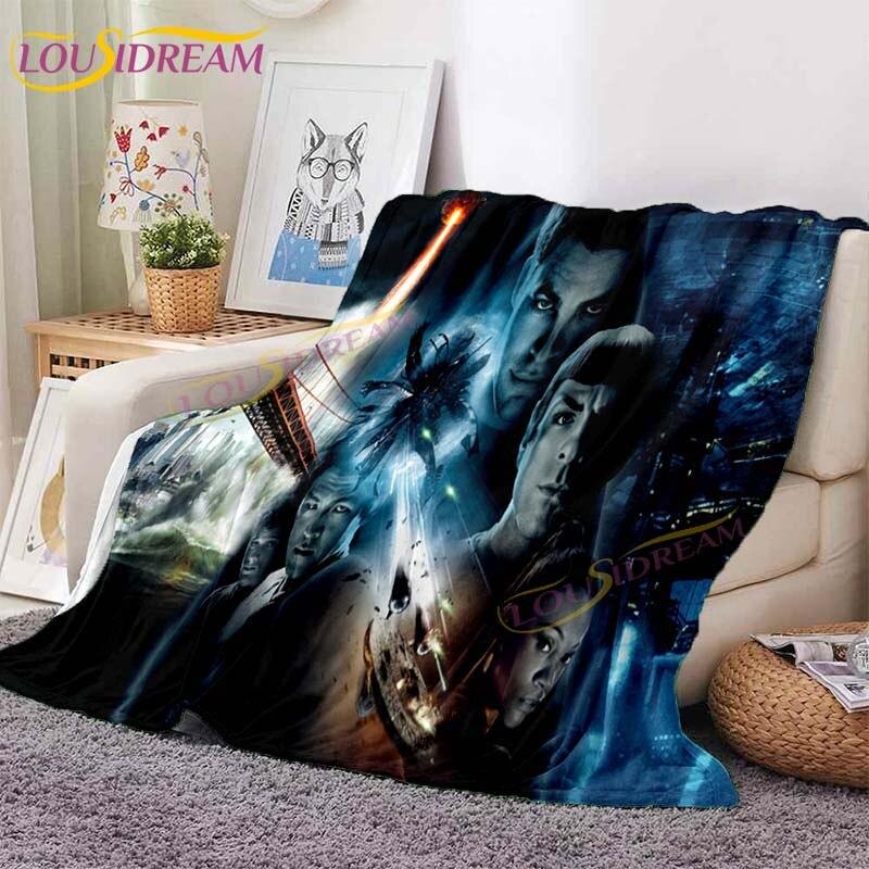 Coperta stampata Star Trek Coperta morbida in flanella Copertura per divano, poltrona di casa Coperte per giovani, bambini Viaggio Peluche Caldo Coperta copriletto