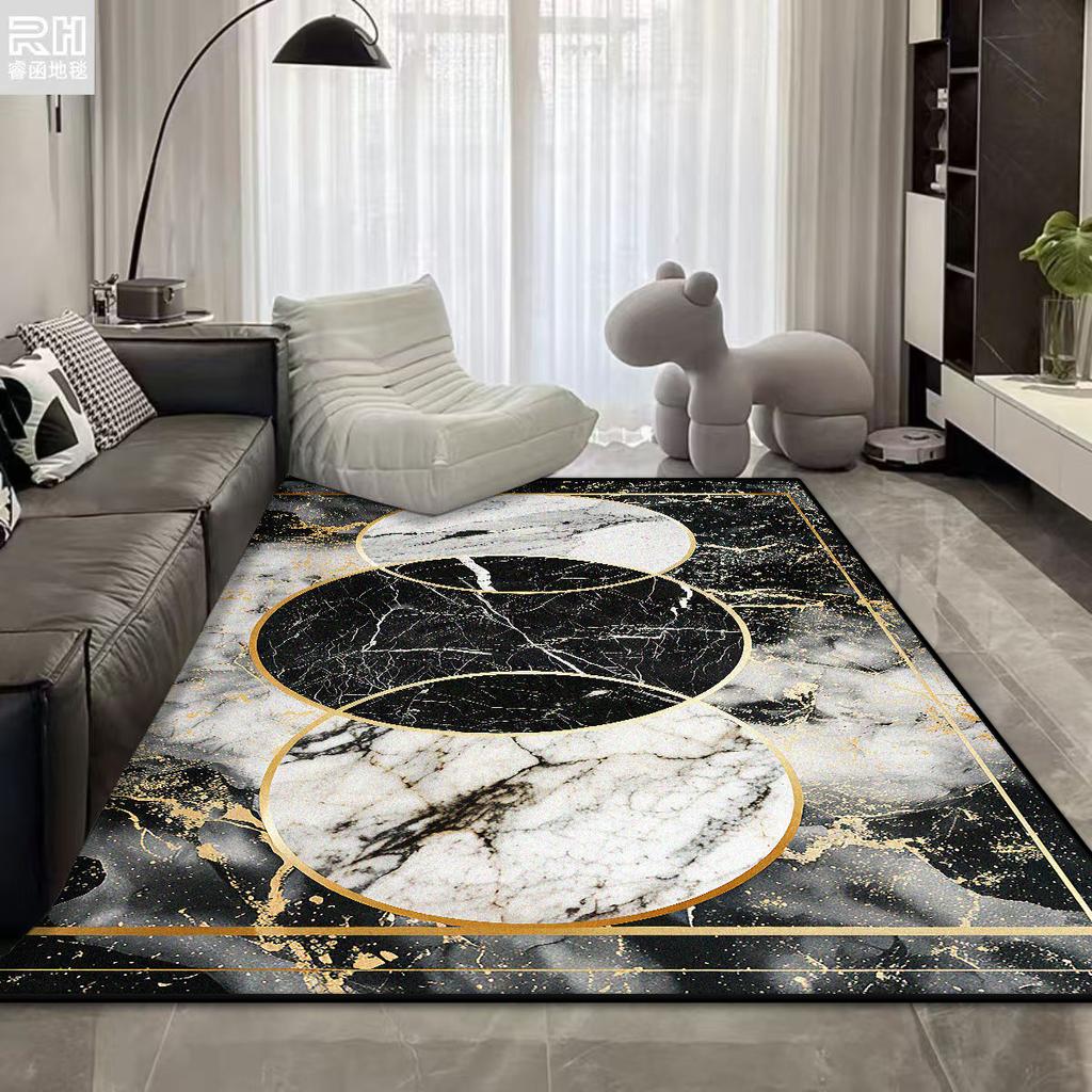 Modern Nordic Big Living Room Rug Home Decoration Luxury Short Velvet Carpet Bedroom Washable Customizable Floor Mat Gaming Room