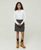 MAGOODGAN Jupes 4963 Cargo Satin Cotton Grey Skirt