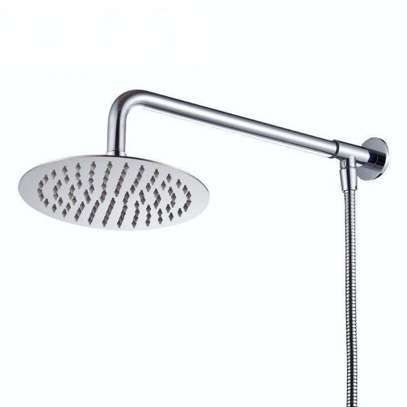 

Sugarello Stainless Steel Overhead Shower for Rainfall with Hose Set Head, Water-Saving, Showers, G1/2 (25cm Circular)