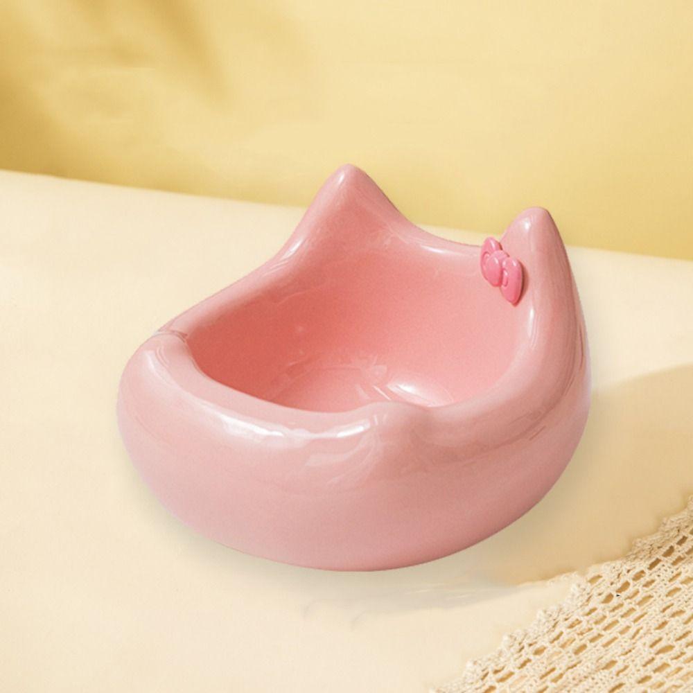 Cute Cat Bowl Ceramic Pet Drinking Feeder Pet Supplies Dog Food Feeding Basin  Water Container