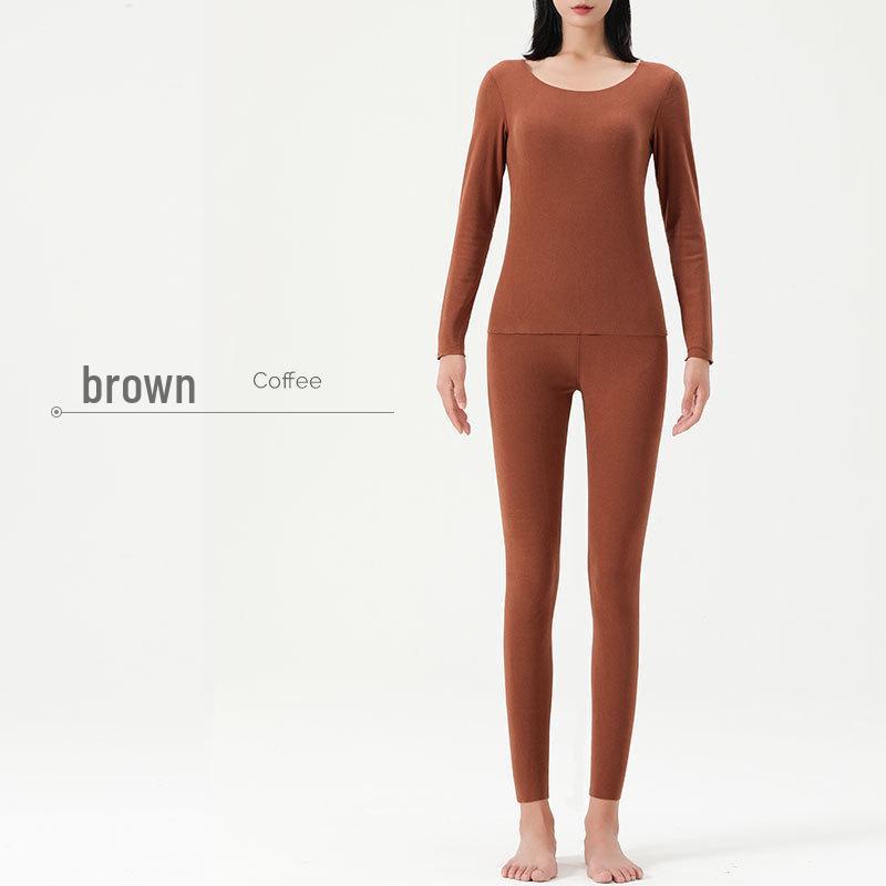 Damski Zestaw Termiczny Kaszmir Jedwab: Bezszwowa aksamitna podszewka góra i dół na jesień/zimę.