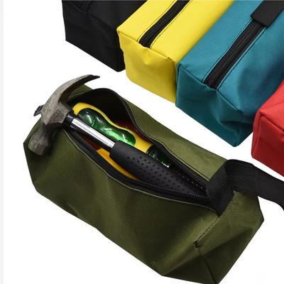 Hand Tool Bag Thick Canvas Bag for Small Tools Screwdriver Wrench Tweezers Drill Bit Organizer Bag Waterproof Zipper Pouch