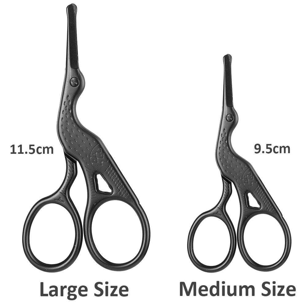 Ouriner Facial Hair Scissors Rounded Professional Stainless Steel Mustache Nose Hair Beard Eyebrows Eyelashes Trimming Clippers