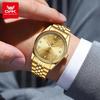 OPK 6027 Mens Quartz Golden Watch Rhinestone Stainless Steel  Waterproof Fashion Business Watches for Men Multiple Colors