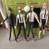 Chainsaw Man Denji Power Makima Cosplay Plyšová panenka Oboustranná otočná tvář Abstraktní postava Polohovatelná kostra z drátu Dárek