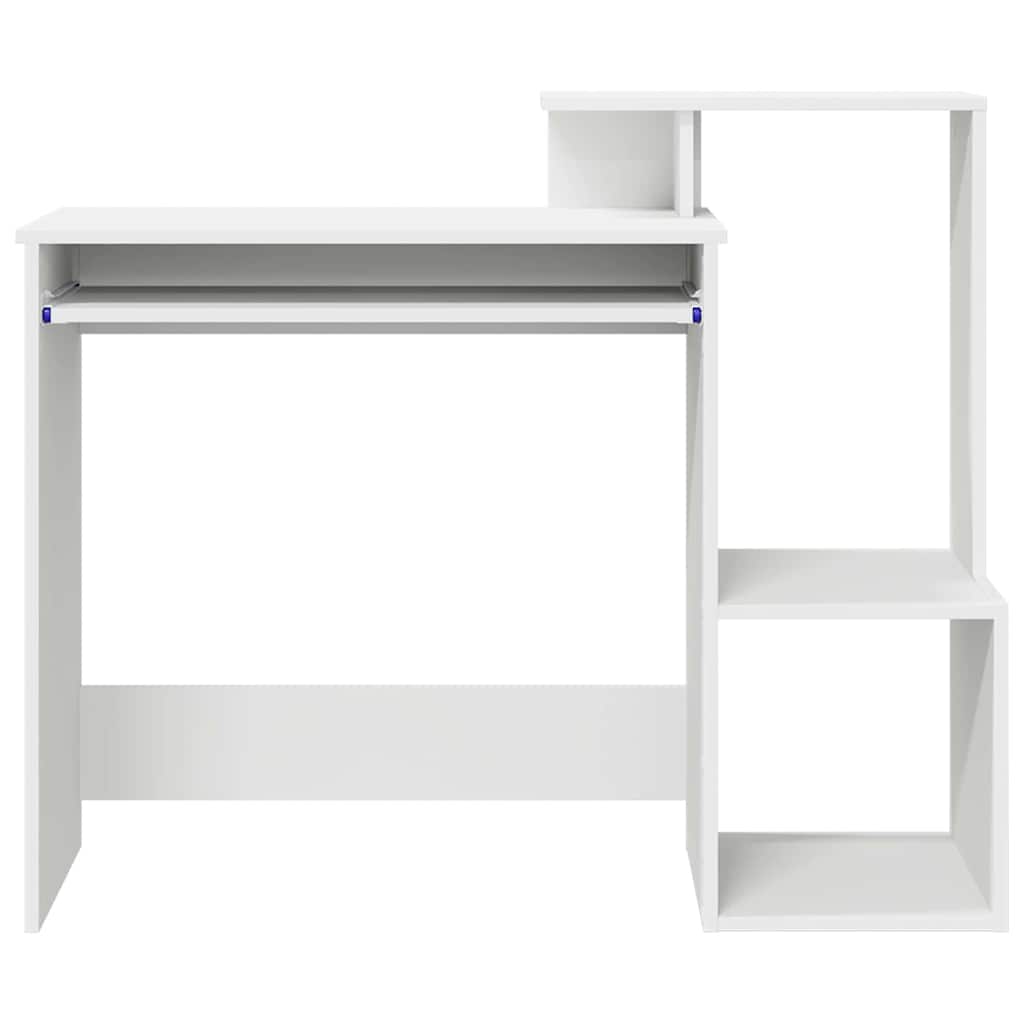 Scrivania Bianca con Mensola 106 x 41 x 88,5 cm Truciolato