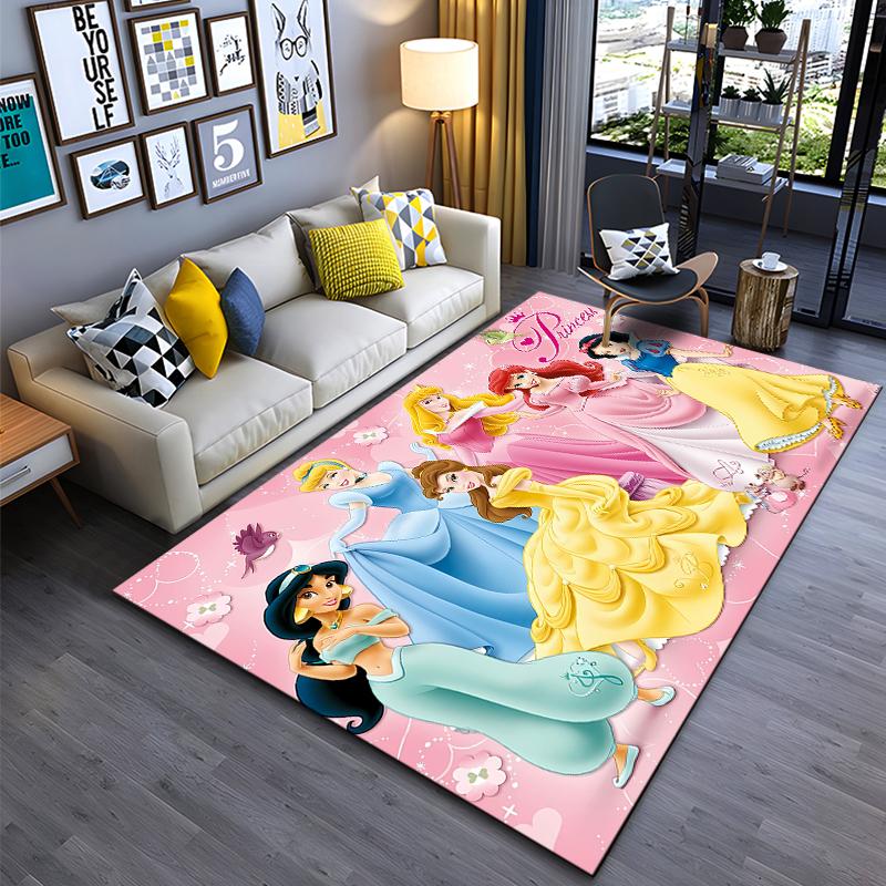 Beautiful Snow Princess Cartoon Carpets Bedroom Sofa Play Mats Rug Bedroom Decor Carpet Livingroom Rug Crawl Gift Rug Potdemiel