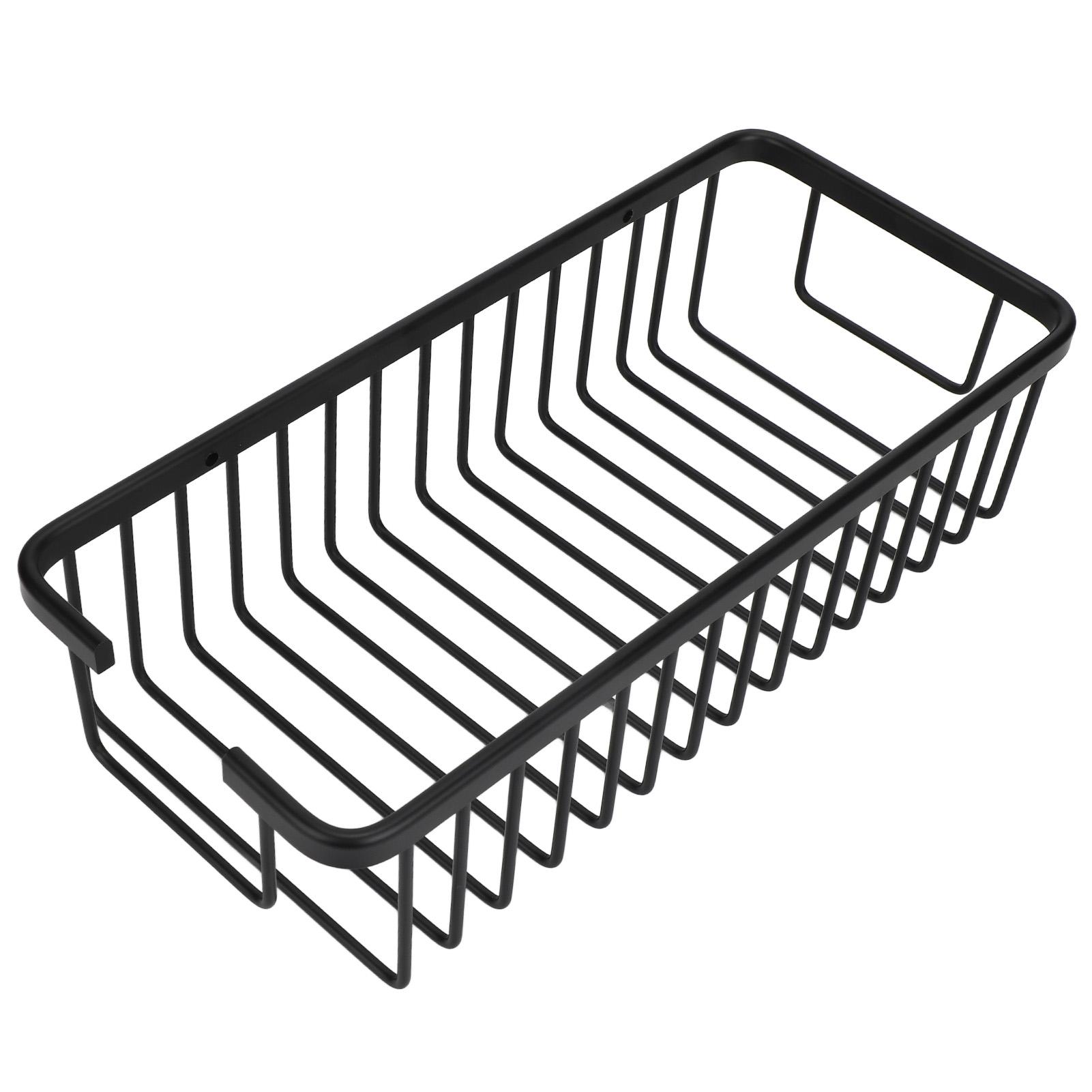 Wall Storage Rack Space Aluminum Rust Proof Large Capacity Kitchen Spice Organize Basket for Bathroom Beauty Salon