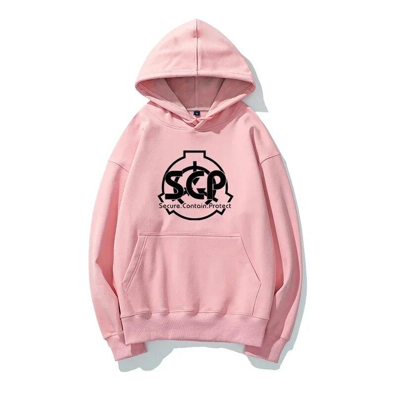 SCP Anime Jednobarevná mikina s kapucí Móda s dlouhým rukávem Vysoce kvalitní módní Unisex a dámská mikina s kapucí Běžný svetr s kapucí y2K