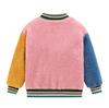 Fleece Children's Jackets Splicing Sleeve Cute Warm Fleece Boys and Girls Casual Sweater Warm Coat