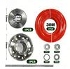 Aluminum Alloy Trimming Head With Red 30m Square Grass Cutting Rope Multi Hole New Aluminum Alloy Trimming Head