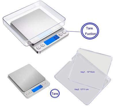 Digital Food Scale with Gram and Ounce Kitchen Scale with Tray Portable Mini Digital Scale 6 Measure Modes with LCD Display Y223
