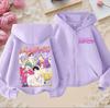 Hoodies Sweatshirts Girls Kids Girls Sweatshirt Zip Purple Hoodie Casual Top Hoodie Kids Clothing