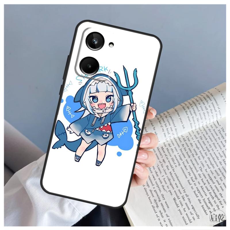 Gawr Gura Hololive Anime Case For Realme C55 C67 C53 C51 C35 C33 C31 C30 C25s C21Y GT Neo 5 GT5 9 10 11 12 Pro Plus
