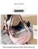Cute Kitten Color-Block Cartoon Plush Schoolbag - Large Capacity Backpack for Female College Students