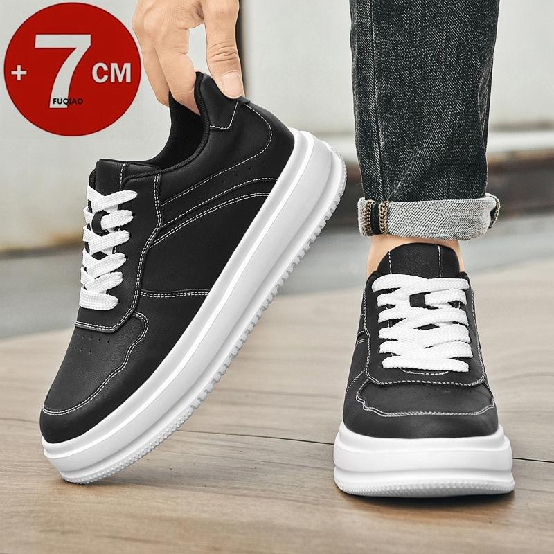 Scarpe Oxford da Uomo con Rialzo Aumentano Altezza 7cm Sneakers Sportive Tempo Libero Moda Taglie Forti 36-45