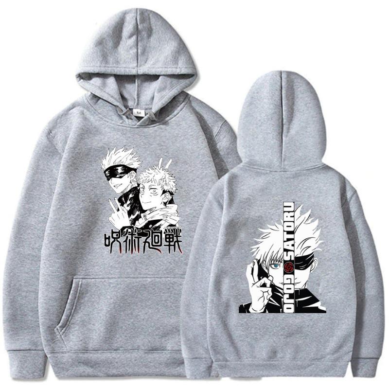 Yuji Itadori Jujutsu Kaisen Hettegenser Motedesign Herre Dame Genser Fleece Oversized Par Streetwear Hettegensere