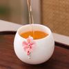 Chinese Style Flower Tea Cup Kung Fu Tea Family Meeting Tea Cup Household Simple and Exquisite Water Cup
