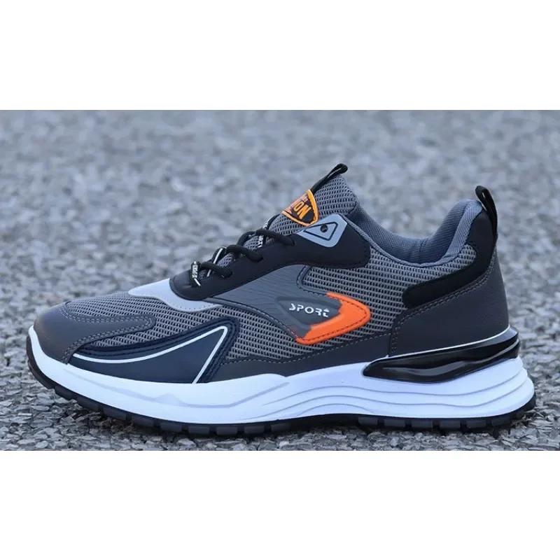 Fashion New Breathable Mesh Surface Jogging Shoes Men Lace-up 2024 Autumn Fashion Casual Soft Sole Sneakers Men Zapatillas De Hombre