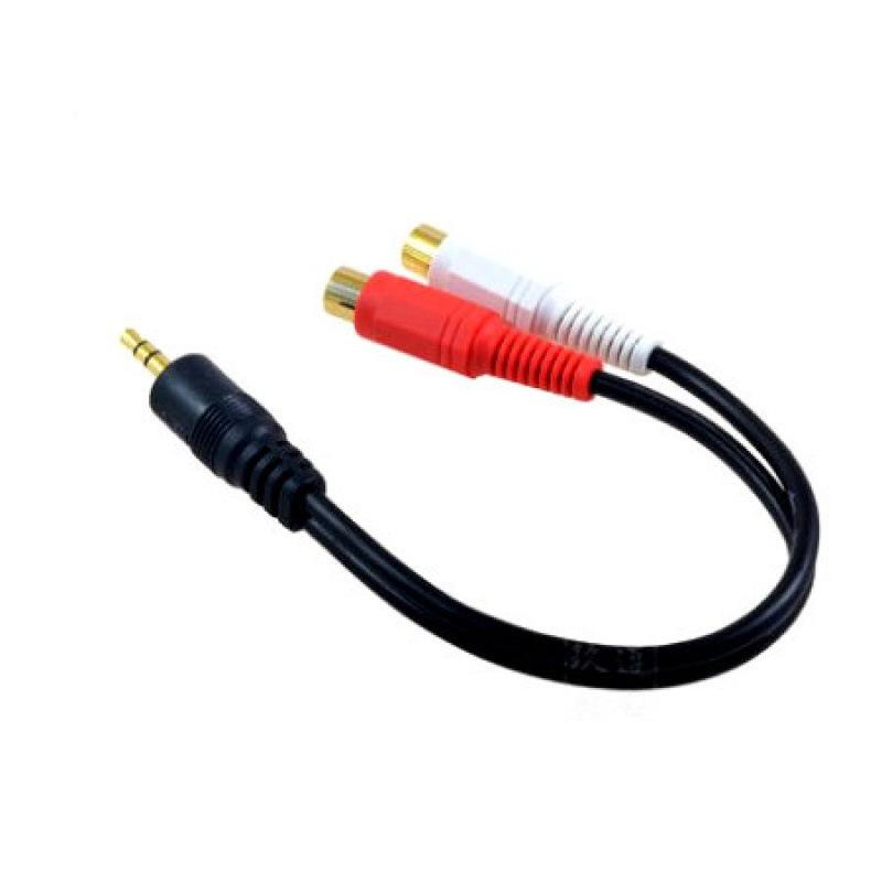 3.5mm To Dual RCA Audio Cable - 1-to-2 Female Connector