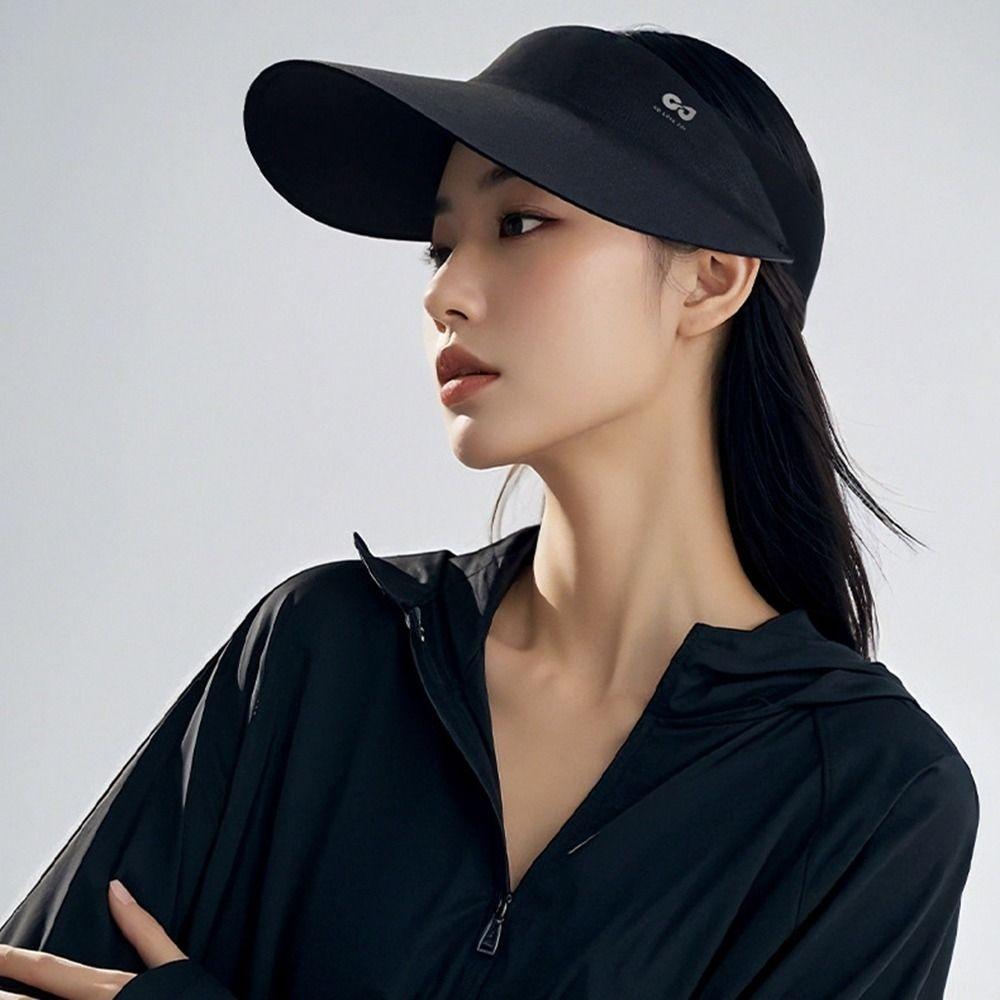 

UV Protection Sunscreen Hat Large Brim Summer Sun Hat Fashion Visor Cap Girl сірий
